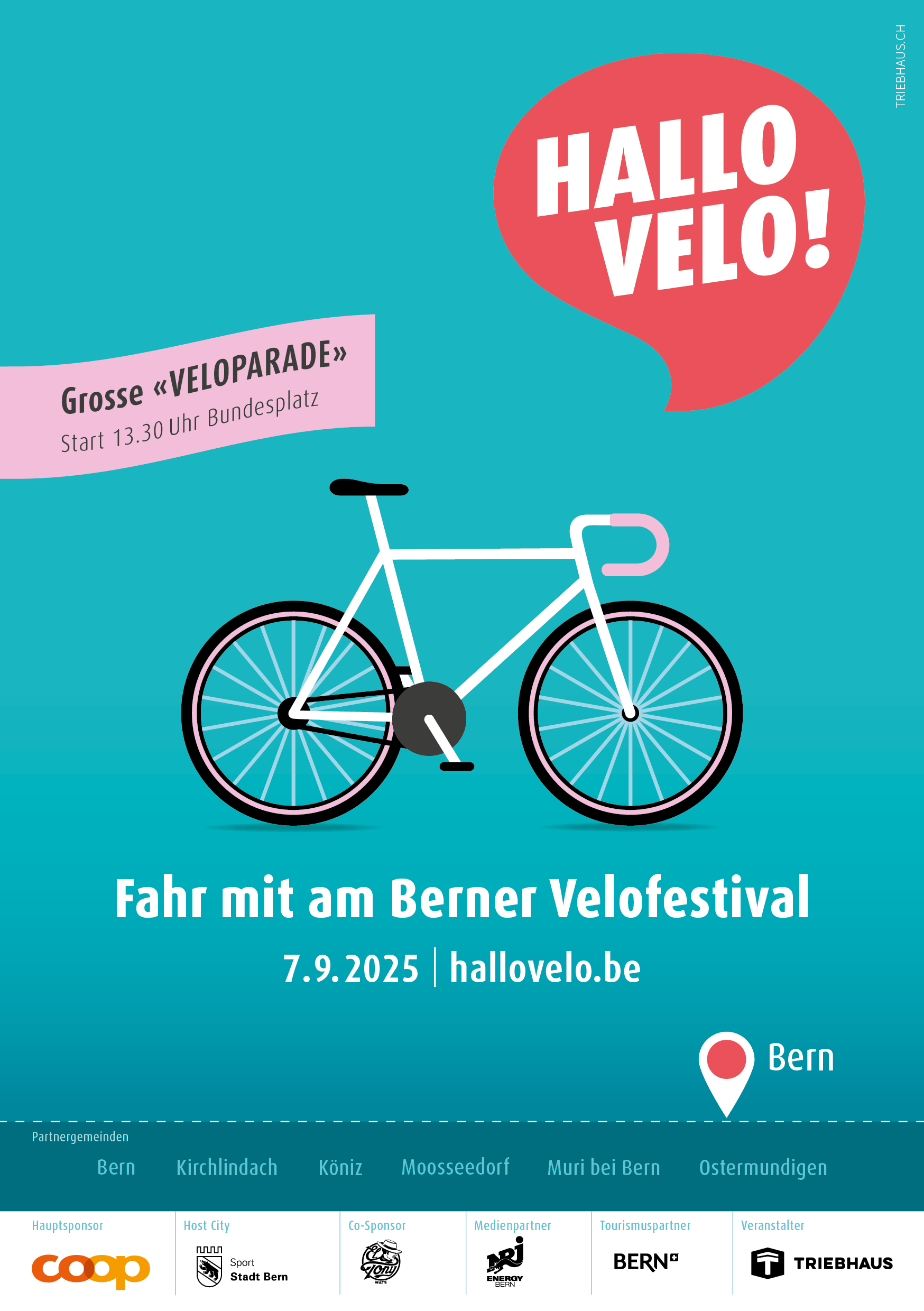 Hallo Velo. Das Berner Velofestival am 7. September 2025